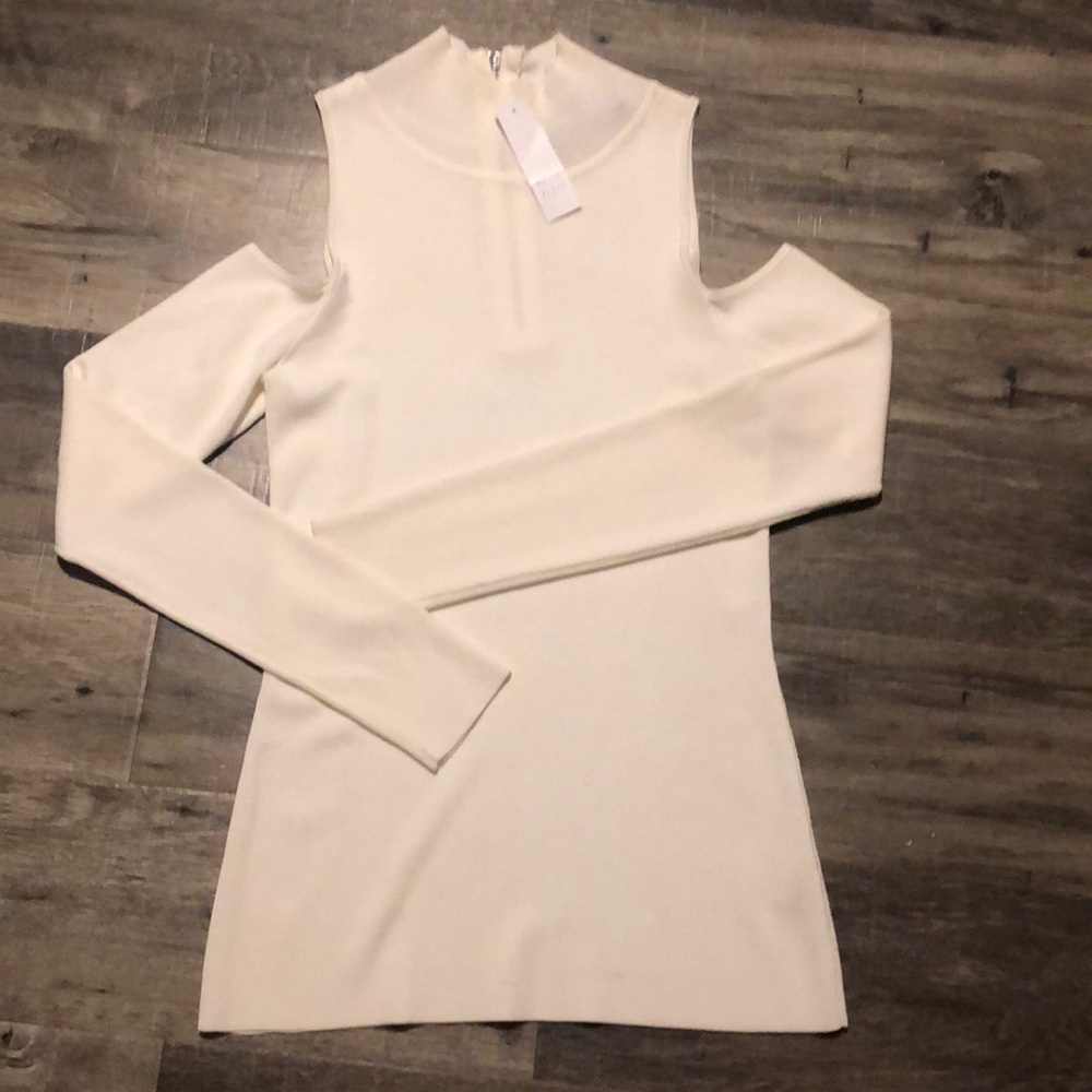 Cold shoulder Cream sweater